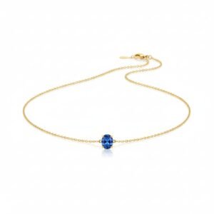 Gargantilla Lágrima Azul Dorada