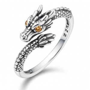 Anillo Dragon's Amber Embrace