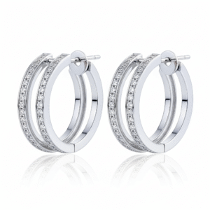 Aretes Starlight Halo Hoops